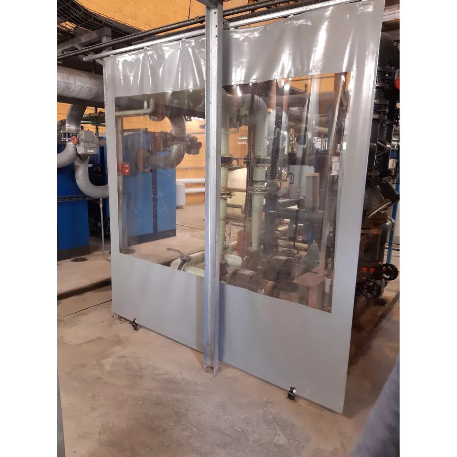 cloison souple anti-bruit sur machine