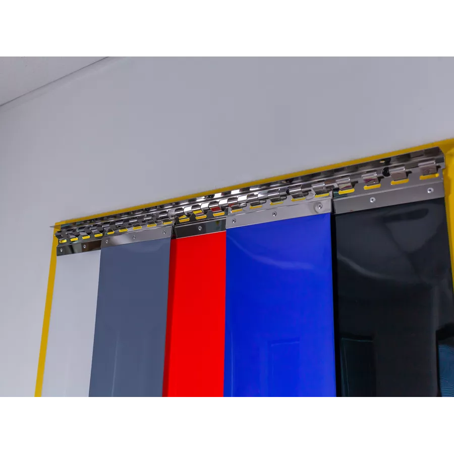 Porte à lamelles opaque de couleurs
