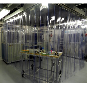 rideau à lamelles PVC souples pour salle blanche