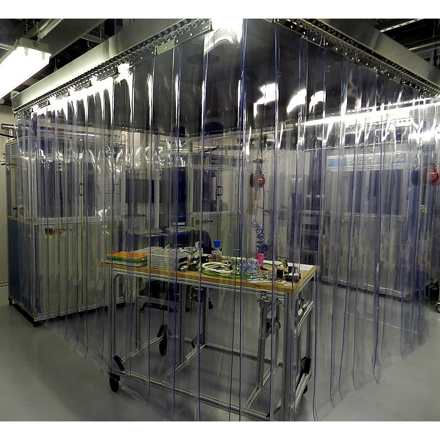 rideau à lamelles PVC souples pour salle blanche