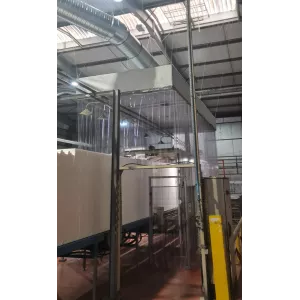 Hotte d'extraction en lanières pvc souple