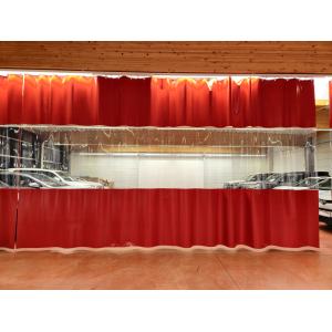 Cloison souple d'atelier industriel
