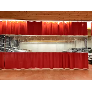 Cloison souple d'atelier industriel