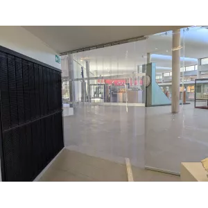 Rideau à lames PVC transparentes