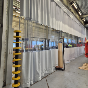 Rideau d'atelier plastique industriel transparent