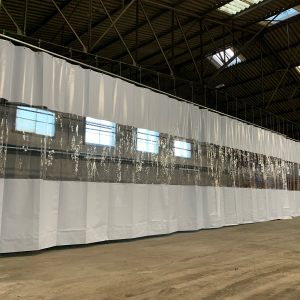 Rideau industriel en PVC transparent