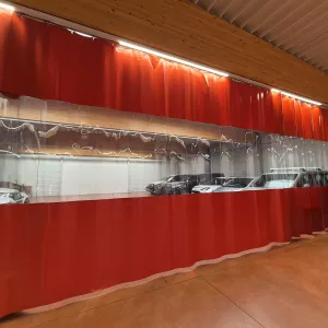 Rideau atelier sur rail