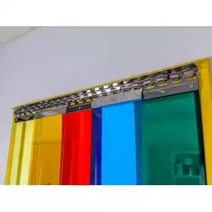 Porte à lamelles opaque de couleur