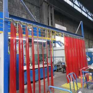 Rideau à lanières PVC souple repliables accordéon