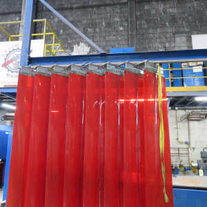 Rideau à lanières souples PVC repliables accordéon