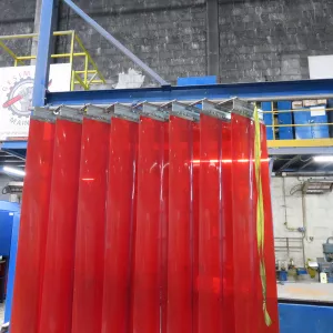 Rideau à lanières souples PVC repliables accordéon