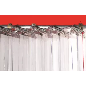 Rideau à lamelles repliables accordéon