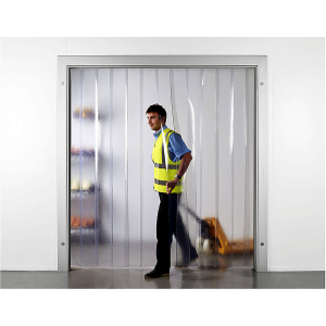 rideau à lamelles pour le passage de personnel