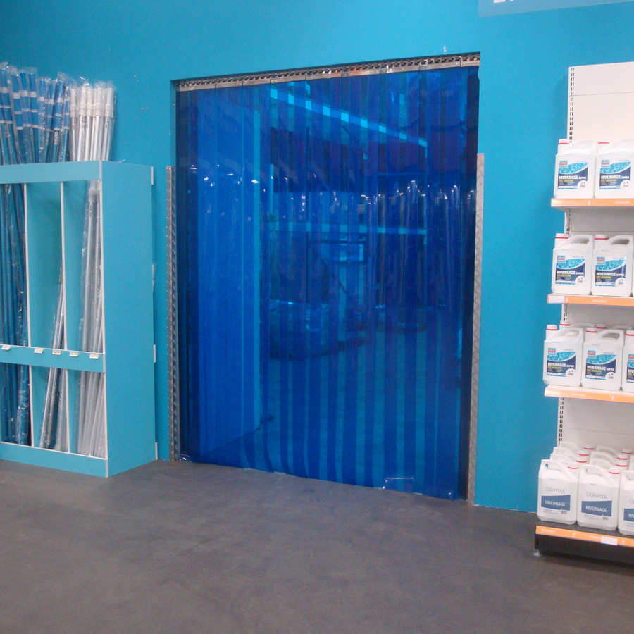 Porte à lanières PVC souple pour le passage de personnel