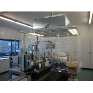 Hotte d'extraction en lanières pvc souple