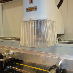 Hotte d'extraction en lanières pvc souple