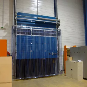 Porte à lanières pour porte sectionnelle
